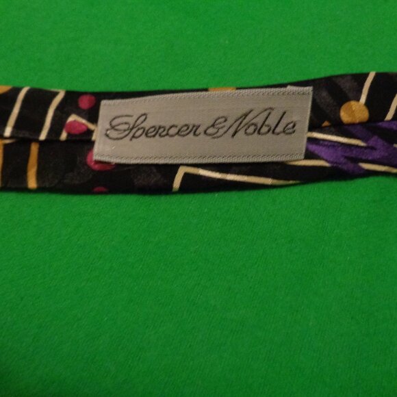 RETRO JAZZ BAR SILK MODERNIST TIE BY SPENCER & NOBLE - Picture 3 of 3